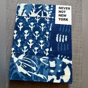 Blue Patterned Fabric Book Cover